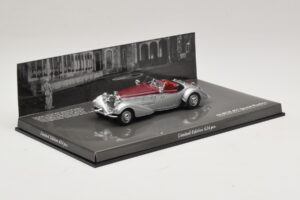 Horch 855 Spezial Roadster Argento Rosso Minichamps 1:43 436014206 Pressofusione — immagine 2 di 5