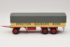 Kassbohrer Rimorchio a Pianale Baumann Bonn Minichamps 1:43 439161097 Pressofusione — immagine 3 di 6