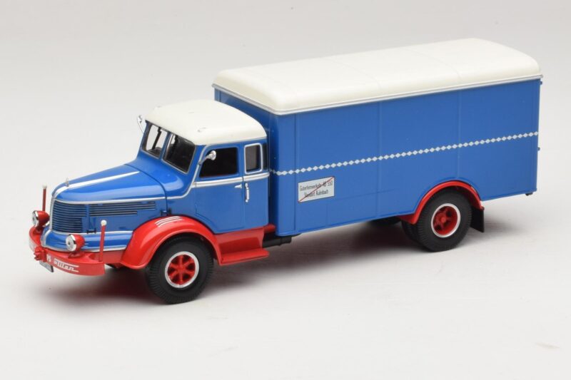 Krupp Titan Furgone Blu Rosso Minichamps 1:43 439069040 Pressofusione