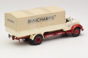 Magirus-Deutz S 7500 Jupiter Autocarro a Pianale Bianco Rosso Minichamps 1:43 439141022 Pressofusione — immagine 2 di 6