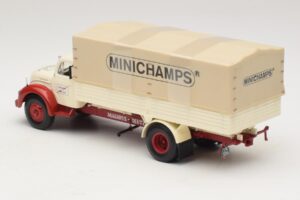 Magirus-Deutz S 7500 Jupiter Autocarro a Pianale Bianco Rosso Minichamps 1:43 439141022 Pressofusione — immagine 5 di 6