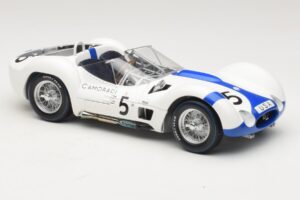 Maserati Tipo 61 #5 S. Moss / D. Gurney Camoradi ADAC 1000km Nurburgring Winner 1960 Minichamps 1:18 100601205 Pressofusione — immagine 6 di 8
