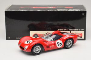 Maserati Tipo 61 #98 C. Shelby Times Mirror Grand Prix for Sportscars 1960 Minichamps 1:18 100601298 Pressofusione — immagine 8 di 8