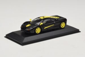 McLaren F1 Nero Con Strisce Gialle Minichamps 1:43 MCLAREN004 Pressofusione