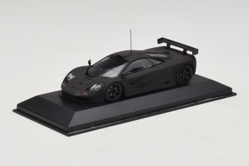 McLaren F1 GTR Prototype Nero Opaco Con Cerchi Neri Minichamps 1:43 MCLAREN009 Pressofusione