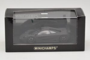 McLaren F1 GTR Prototype Nero Opaco Con Cerchi Neri Minichamps 1:43 MCLAREN009 Pressofusione — immagine 3 di 4