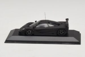 McLaren F1 GTR Prototype Nero Opaco Con Cerchi Neri Minichamps 1:43 MCLAREN009 Pressofusione — immagine 4 di 4