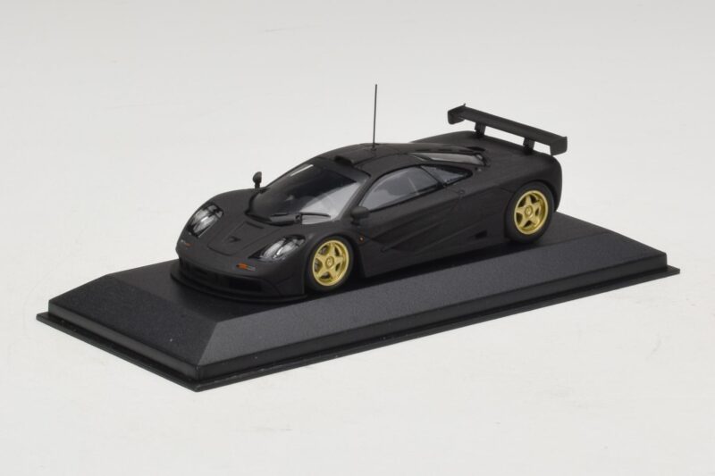 McLaren F1 GTR Prototype Nero Opaco Con Cerchi Dorati Minichamps 1:43 MCLAREN008 Pressofusione