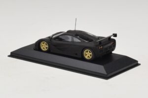 McLaren F1 GTR Prototype Nero Opaco Con Cerchi Dorati Minichamps 1:43 MCLAREN008 Pressofusione — immagine 2 di 4