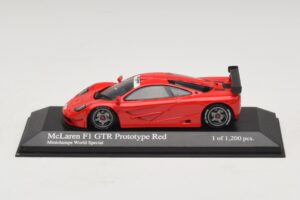 McLaren F1 GTR Prototype World Special Rosso Minichamps 1:43 MCLAREN007 Pressofusione — immagine 3 di 4