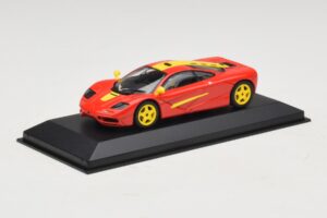 McLaren F1 Rosso Con Strisce Gialle Minichamps 1:43 MCLAREN006 Pressofusione
