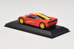 McLaren F1 Rosso Con Strisce Gialle Minichamps 1:43 MCLAREN006 Pressofusione — immagine 2 di 4