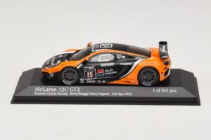 McLaren MP4-12C GT3 #15 Boutsen Racing Bovy / Broggi 24 Hours of Spa 2012 Minichamps 1:43 437121315 Pressofusione