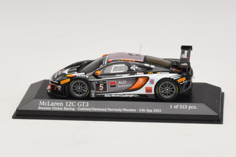 McLaren MP4-12C GT3 #5 Boutsen Racing Guilvert / Dermont 24 Hours of Spa 2013 Minichamps 1:43 437131305 Pressofusione