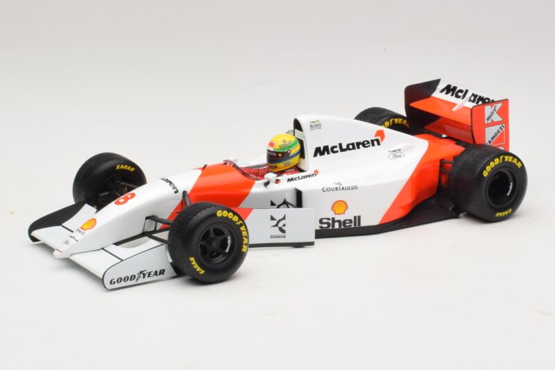 McLaren MP4/8 Ford #8 A. Senna Winner European GP 1993 Minichamps 1:18 540931818 Pressofusione