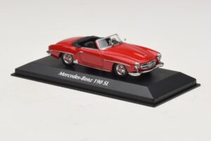 Mercedes 190 SL Rosso Maxichamps 1:43 940033131-O Pressofusione — immagine 3 di 4
