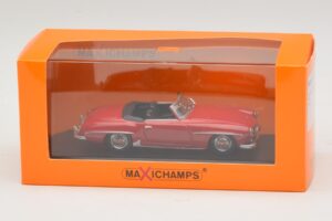 Mercedes 190 SL Rosso Maxichamps 1:43 940033131-O Pressofusione — immagine 4 di 4