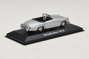Mercedes 190 SL W121 Argento Maxichamps 1:43 940033130 Pressofusione — immagine 2 di 4