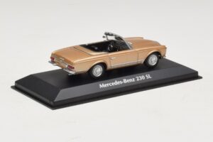 Mercedes 230 SL W113 Oro Metallizzato Maxichamps 1:43 940032230 Pressofusione — immagine 2 di 4