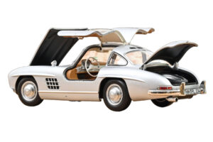 Mercedes 300 SL W198 Gullwing Argento Norev 1:18 183857 Pressofusione — immagine 2 di 5