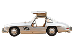 Mercedes 300 SL W198 Gullwing Argento Norev 1:18 183857 Pressofusione — immagine 4 di 5