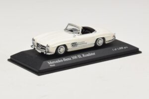 Mercedes 300 SL W198 Roadster Bianco Minichamps 1:43 400039034 Pressofusione — immagine 2 di 4