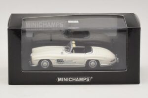 Mercedes 300 SL W198 Roadster Bianco Minichamps 1:43 400039034 Pressofusione — immagine 4 di 4