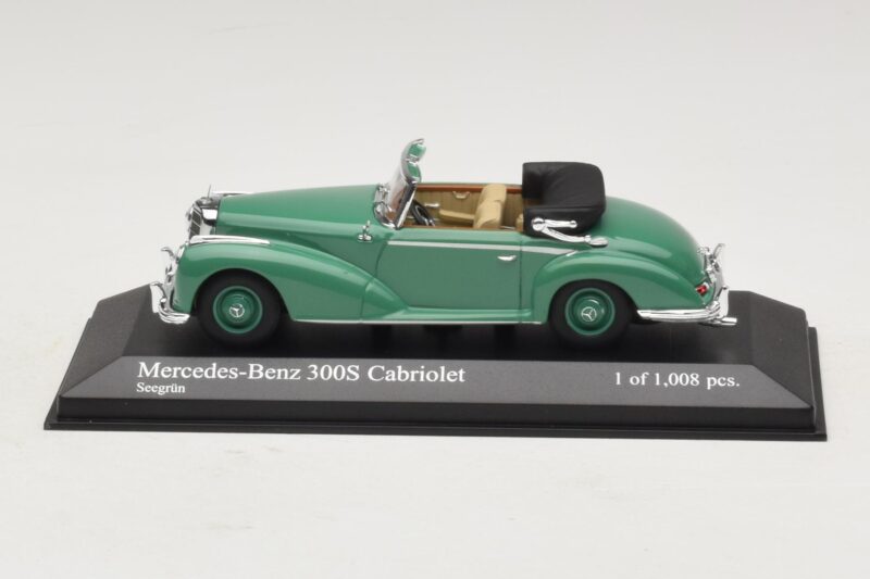 Mercedes 300S Cabriolet Verde Minichamps 1:43 430032335 Pressofusione