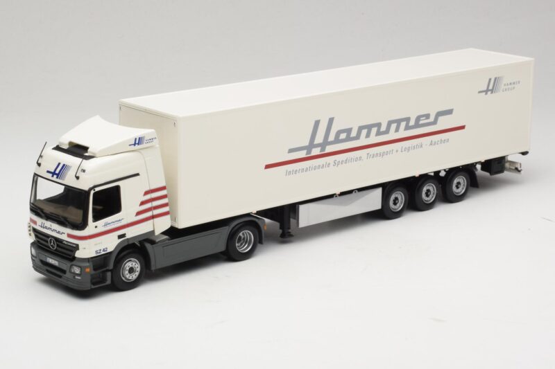 Mercedes Actros 1844LS Koffersattelzug Hammer Aachen Minichamps 1:43 499039105 Pressofusione