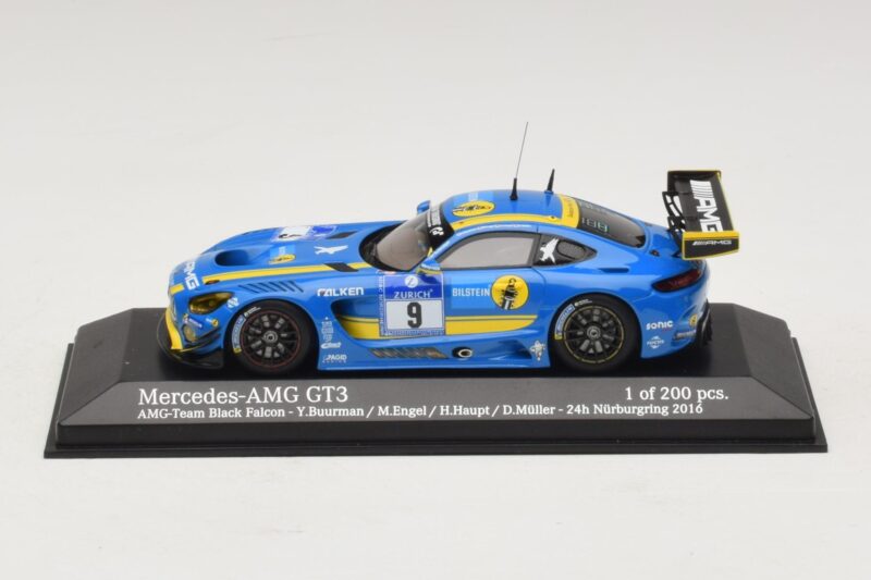 Mercedes AMG GT3 Black Falcon #9 Y. Buurman / M. Engel 24 Hours of Nurburgring 2016 Minichamps 1:43 437163009 Pressofusione