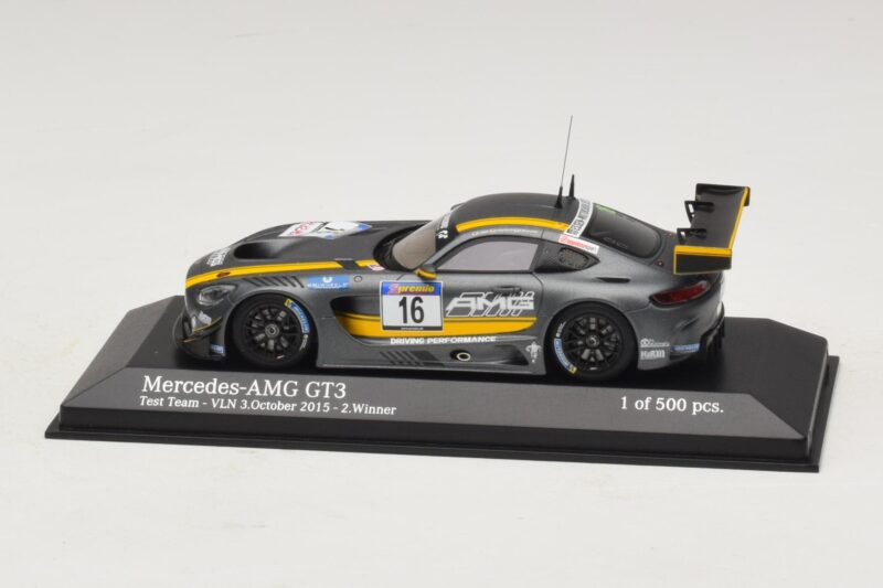 Mercedes AMG GT3 Test Team #16 VLN Winner 3 October 2015 Minichamps 1:43 Mercedes AMG GT3 Test Team #16 VLN Winner 3 October 2015 Minichamps 1:43 437163016 Pressofusione
