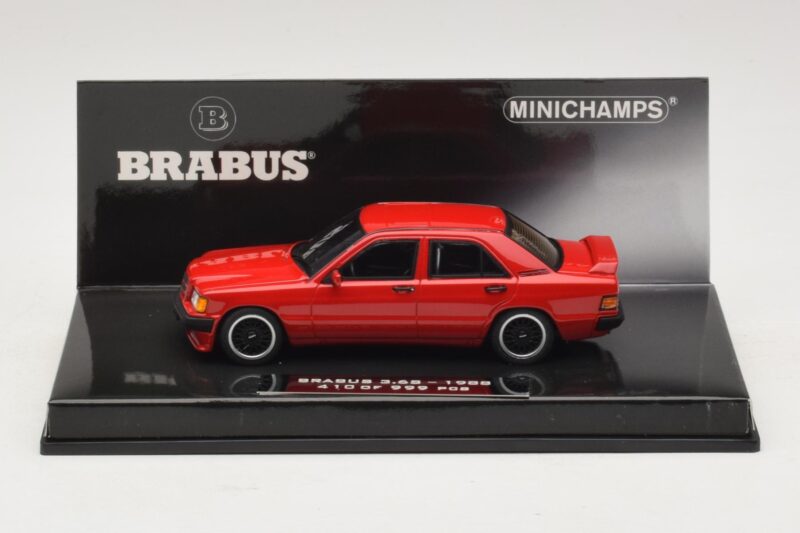 Mercedes Brabus 3.6S 190E W201 Rosso Minichamps 1:43 437032600 Pressofusione