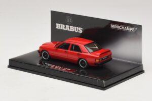 Mercedes Brabus 3.6S 190E W201 Rosso Minichamps 1:43 437032600 Pressofusione — immagine 3 di 5