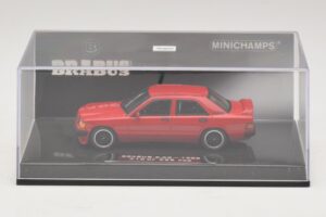 Mercedes Brabus 3.6S 190E W201 Rosso Minichamps 1:43 437032600 Pressofusione — immagine 4 di 5