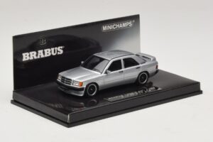 Mercedes Brabus 3.6S 190E W201 Argento Minichamps 1:43 437032604 Pressofusione — immagine 2 di 5