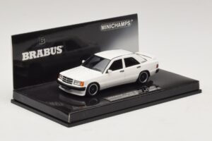 Mercedes Brabus 3.6S 190E W201 Bianco Minichamps 1:43 437032602 Pressofusione — immagine 2 di 5
