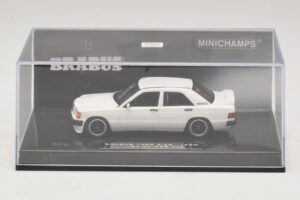 Mercedes Brabus 3.6S 190E W201 Bianco Minichamps 1:43 437032602 Pressofusione — immagine 4 di 5