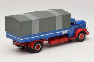 Mercedes L 315 Camion con Pianale Blu Rosso Minichamps 1:43 439034420 Pressofusione — immagine 2 di 6