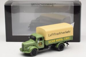 Mercedes L 3500 Autocarro a Pianale Schenker Minichamps 1:43 439350028 Pressofusione — immagine 6 di 6
