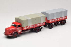 Mercedes L315 Pritschenzug Gustav Mauler Minichamps 1:43 499034720 Pressofusione