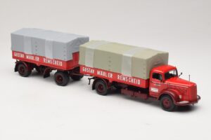 Mercedes L315 Pritschenzug Gustav Mauler Minichamps 1:43 499034720 Pressofusione — immagine 4 di 6