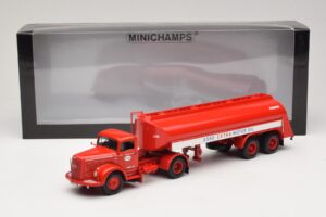 Mercedes LS315 Tanksattelzug Esso Minichamps 1:43 499034770 Pressofusione — immagine 6 di 6