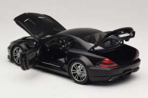 Mercedes SL65 AMG R230 Black Series Matt Black Minichamps 1:18 100038121 Pressofusione — immagine 5 di 8