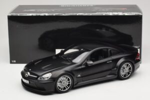 Mercedes SL65 AMG R230 Black Series Matt Black Minichamps 1:18 100038121 Pressofusione — immagine 8 di 8