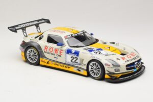 Mercedes SLS AMG GT3 #22 Graf / Jager Rowe Racing 24 Hours of Nurburgring 2013 Minichamps 1:18 151133122 Pressofusione — immagine 4 di 6