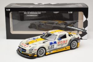 Mercedes SLS AMG GT3 #22 Graf / Jager Rowe Racing 24 Hours of Nurburgring 2013 Minichamps 1:18 151133122 Pressofusione — immagine 6 di 6