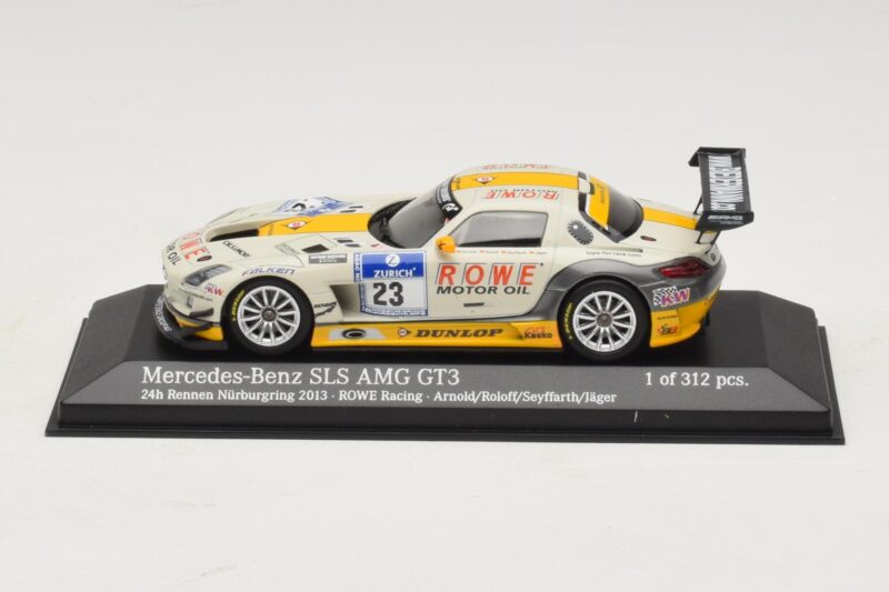 Mercedes SLS AMG GT3 #23 Rowe Racing Arnold / Roloff Nurburgring 24 Hours 2013 Minichamps 1:43 Mercedes SLS AMG GT3 #23 Rowe Racing Arnold / Roloff Nurburgring 24 Hours 2013 Minichamps 1:43 410133223 Pressofusione