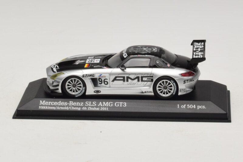 Mercedes SLS AMG GT3 #96 M. Hakkinen / R. Arnold 6 Hours of Zhuhai 2011 Minichamps 1:43 410113296 Pressofusione