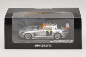 Mercedes SLS AMG GT3 #7 Black Falcon Jager / Seyffarth 24 Hours of Dubai 2011 Minichamps 1:43 437110307 Pressofusione — immagine 5 di 5