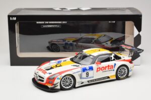 Mercedes SLS AMG GT3 #9 B. Schneider / J. Bleekemolen Black Falcon 24 Hours of Nurburgring Winner 2013 Minichamps 1:18 151133 — immagine 6 di 6